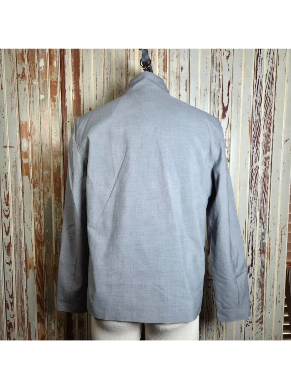 Banana Republic Performance Zip Jacket Medium Gray Lightweight Made In Vietnam